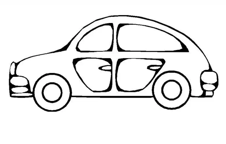 简笔画单体汽车
