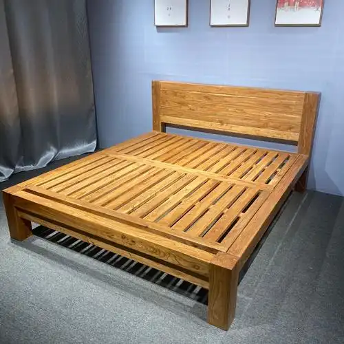 2木头硬板床新中式实木大床主卧1.8米双人