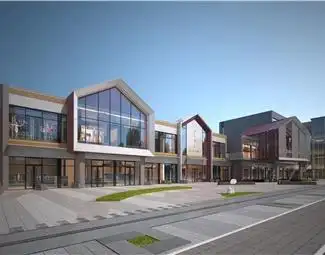 现代沿街商业街