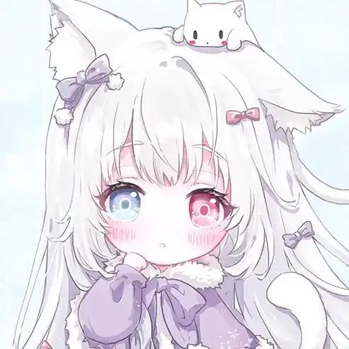 【动漫】白发或银发少女-佩琪头像库-话本小说网