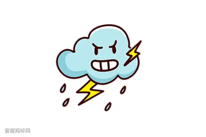 一组可爱的天气表情图标简笔画