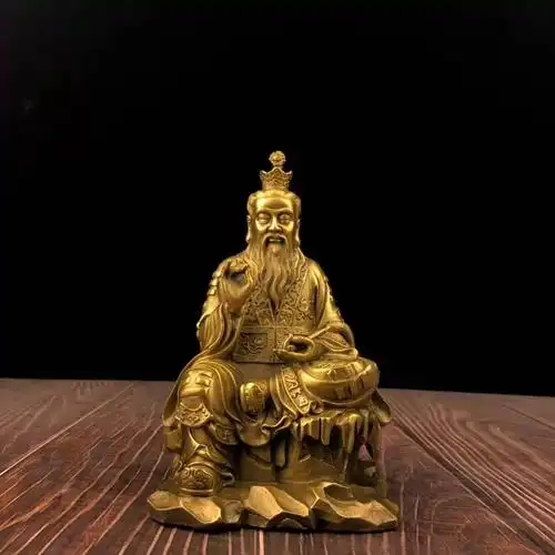 神像纯铜太上老君老子铜像摆件三清清道大号摆件