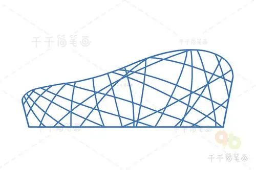 北京鸟巢简笔画