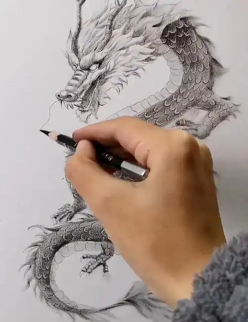 超级简单!掌握这3个步骤画出的中国龙超帅