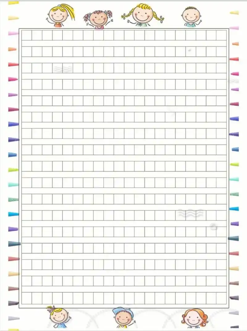 可爱风治愈系作文纸|日记纸|书法练习纸 超可爱,超治愈作文纸,分享给