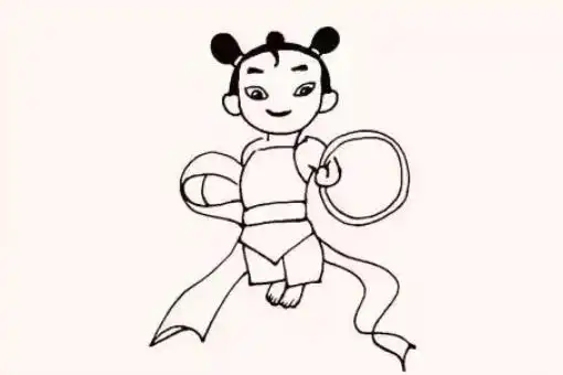 哪吒超级帅的简笔画