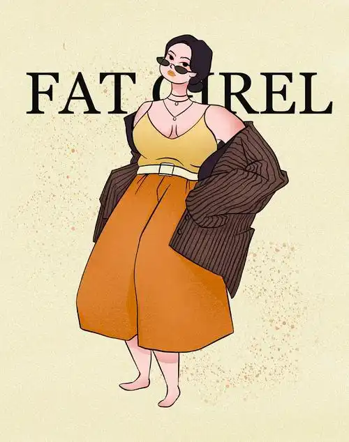 胖女孩系列|插画|创作习作|车很拽 - 原创作品 - 站酷 (zcool)