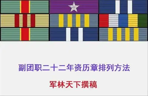 这是副团职二十二年的资历章排列方法,原则就是12345124,非常好记.