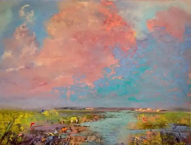 欣赏各国艺术——油画世界 artyouhua粉彩画中的天空之美,风景中最具