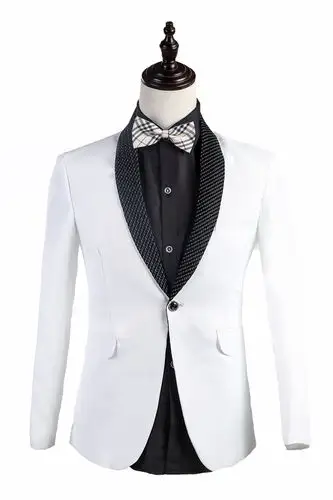 韩版修身西装男士西服套装演出歌手酒吧结婚礼服休闲新郎西服婚.