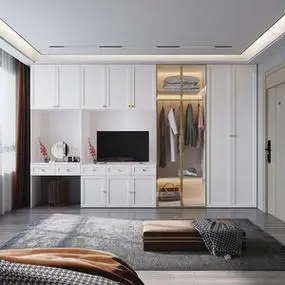衣柜电视柜一体客厅