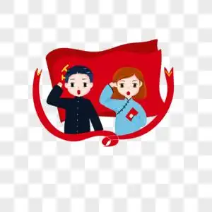 敬礼的党员元素素材