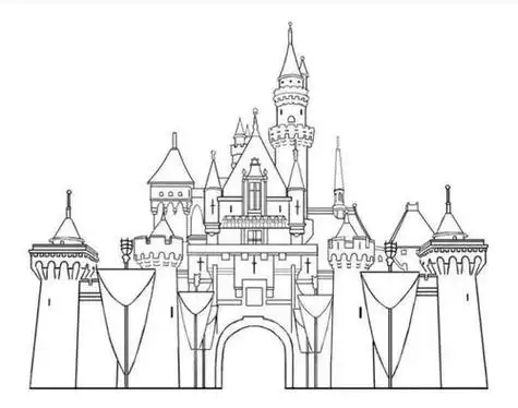 圣诞节城堡房子简笔画