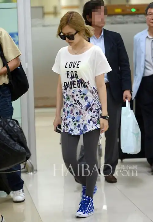 机场街拍 机场时尚 少女时代 sunny 李顺圭