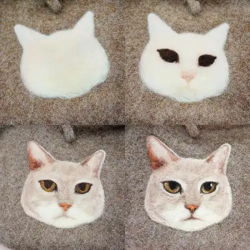 帽子上的羊毛毡画