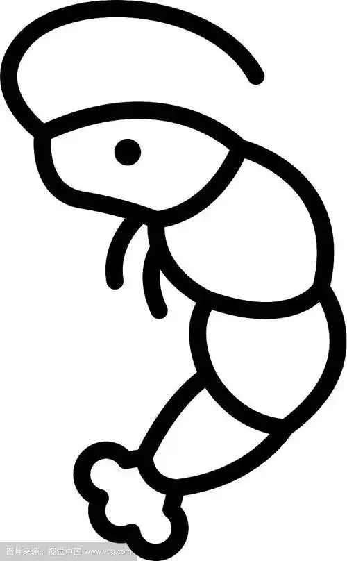 虾图标轮廓样式