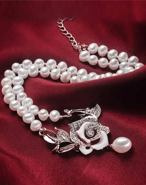 金玫瑰之恋高档珍珠项链