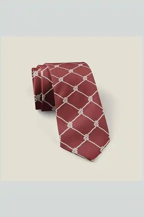 红色高端商务手打领带样机