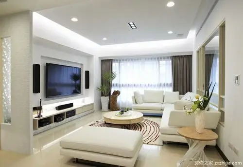 客厅石膏天花板装修效果图
