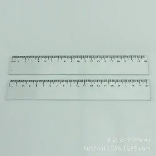厂家批发 20厘米透明直尺 20cm尺子 学生用尺