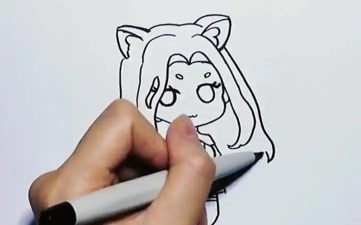 简笔画手绘史莱克七怪朱竹清粉丝要求的朱竹清来了,还想看什么请在