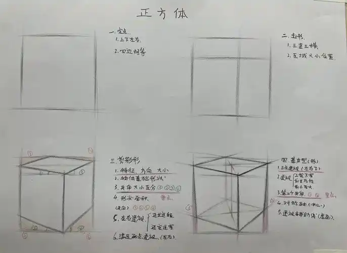🎯 正方体的绘制步骤与技巧 🎯