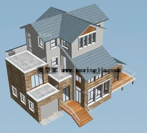 独栋大型别墅模型_max|3dmax - 大小:1m-3d模型_3dmax|3ds|obj-免费