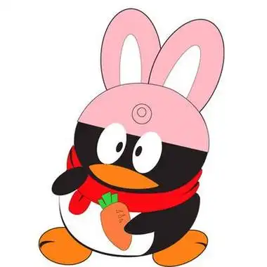 qq经典头像粉色企鹅