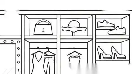 衣柜简笔画 衣柜简笔画简单又漂亮