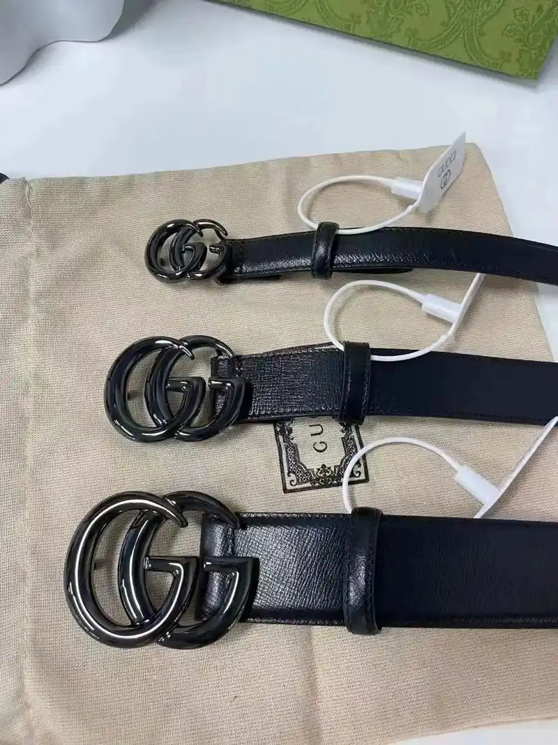 gucci 双g黑扣皮革腰带  尺寸:2.0,3.0,3.4 - 抖音