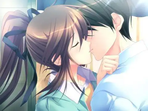 动漫男女亲吻爽图