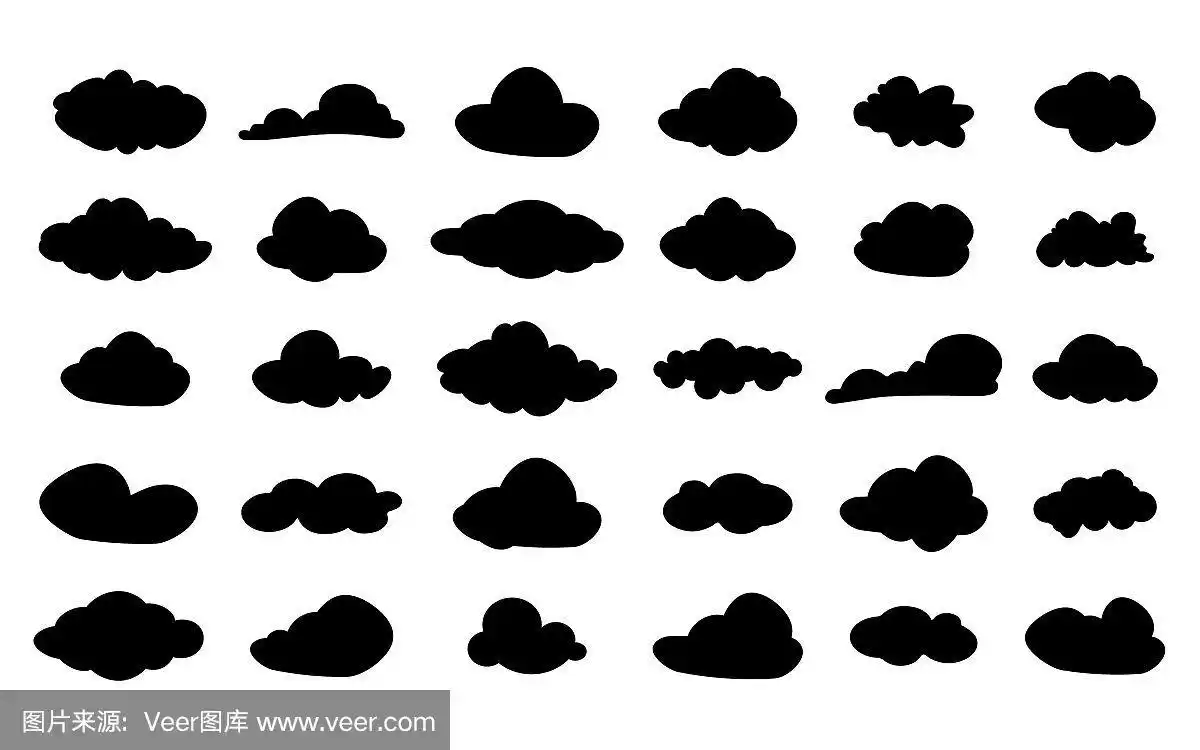 云轮廓.云符号为您的网站设计,标志,应用程序,ui.矢量图