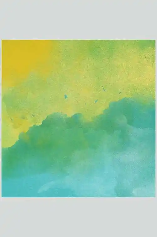 蓝黄渐变水彩背景图片