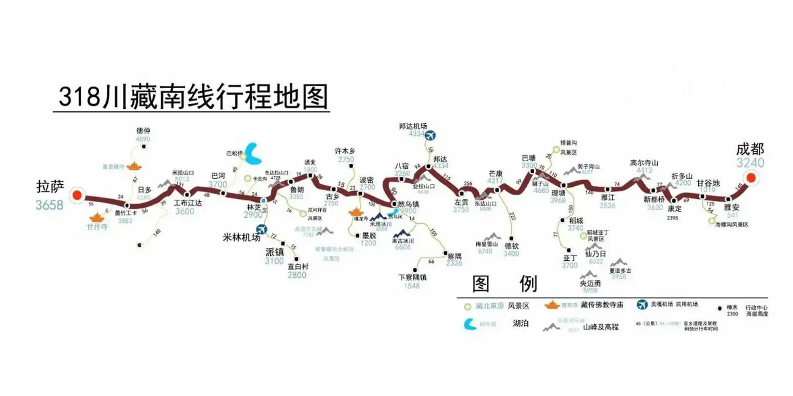 318川藏线自驾洲攻略 318国道起点为上海,终点为西藏友谊桥,全长5476
