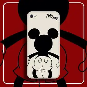 米奇背影适用苹果6plus手机壳新款iphone6液态硅胶保护套全包镜头防摔