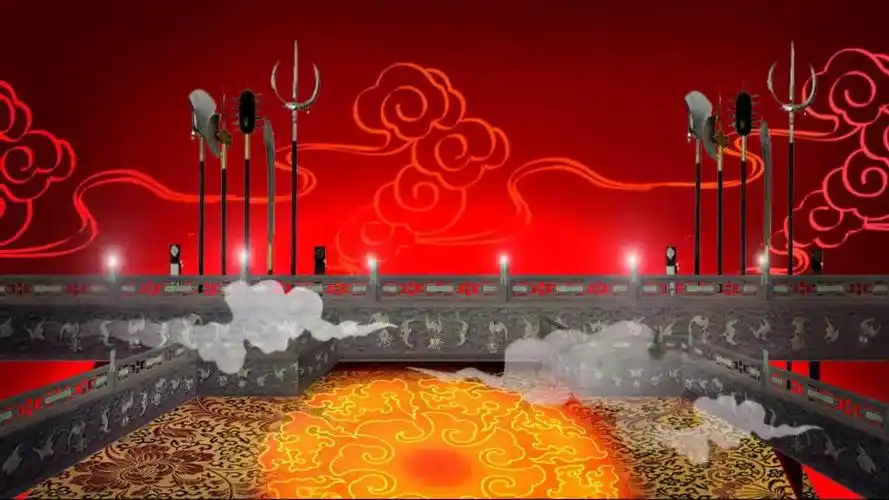 传统戏曲国粹京剧脸谱舞台-背景视频-92素材网