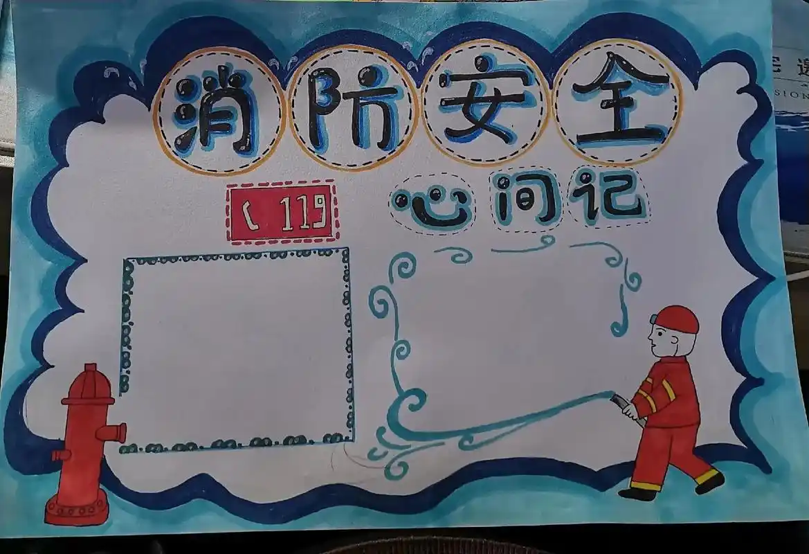 消防安全手抄报三年级手抄报素材