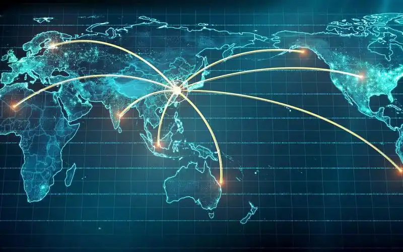 4k科技感中国全球地图辐射ae模板