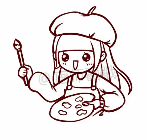 幼儿简笔画我是小小画家