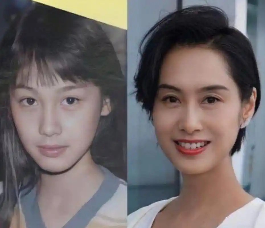 日前,有网友晒出了朱茵小时候的照片