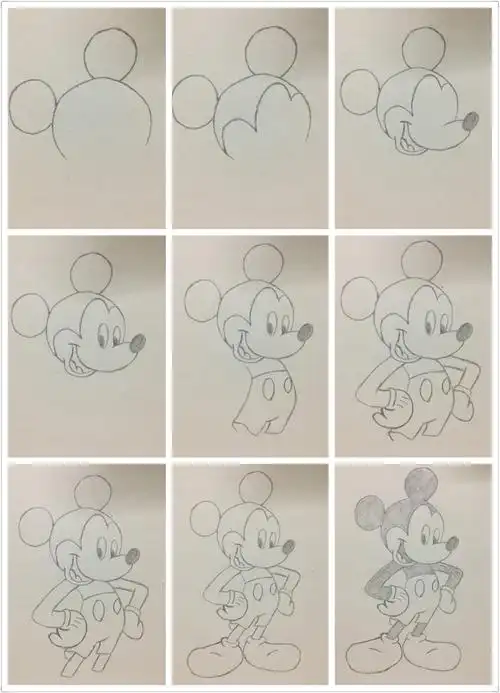 儿童简笔画之米奇的画法