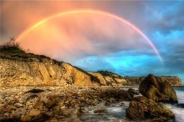 唯美雨后彩虹天空高清漂亮好看的彩虹