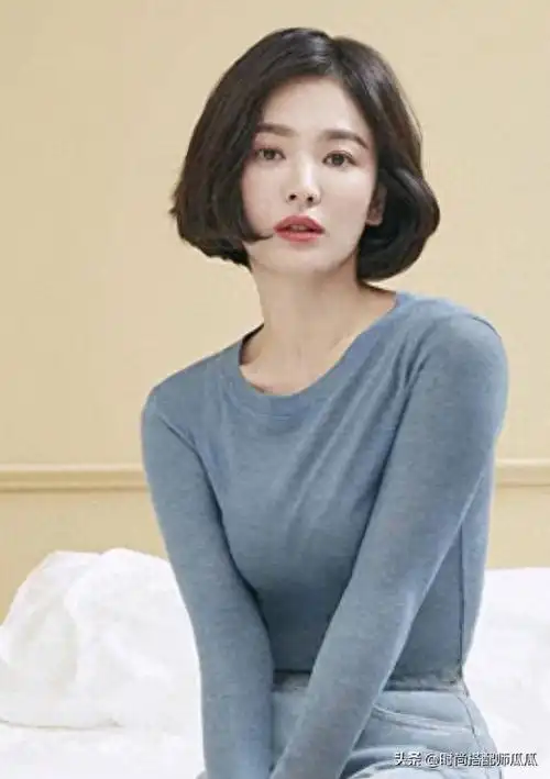 被宋慧乔的齐耳短发惊艳了洋气减龄显脸小适合参考借鉴