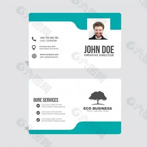 带照片的公司名片