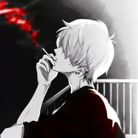 孤独黑暗系头像男生高冷动漫:尽管还不曾离开