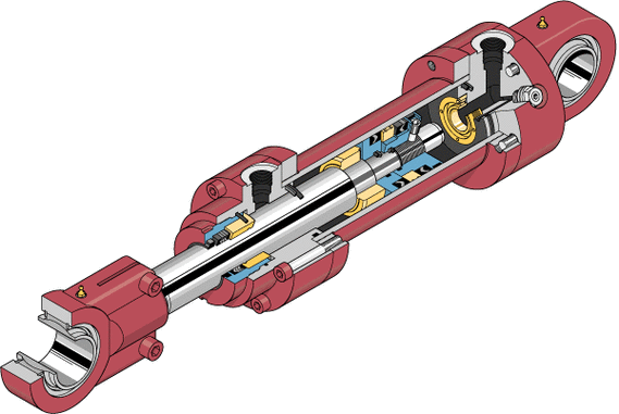 密封件的油缸结构图