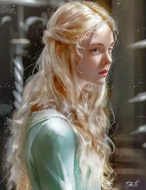 恰到好处的光影正好洒在美丽的脸颊上一组超美人物作品幻景城