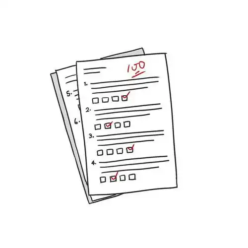 卡通试卷上考试考了100分满分卷子9375520免抠图片素材 教育文化-第1