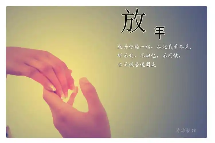 意境照片《放手》