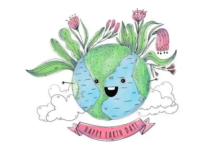 可爱的世界卡通地球日